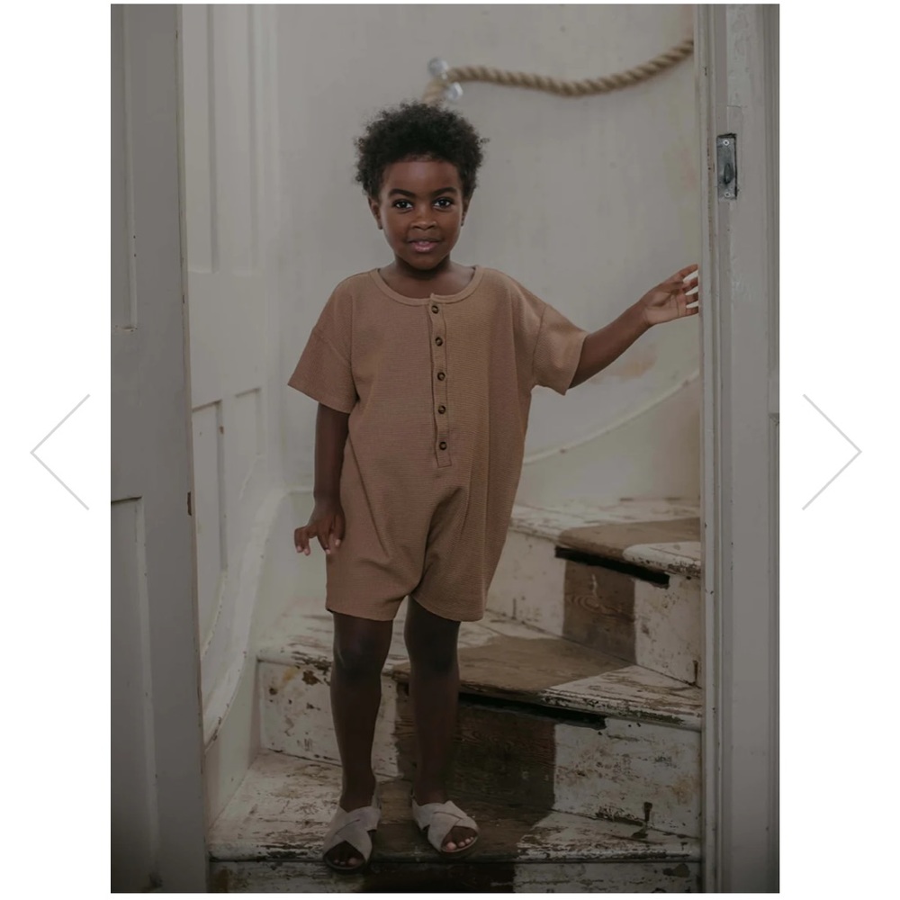 The Simple Folk The Explorer Playsuit in Olive